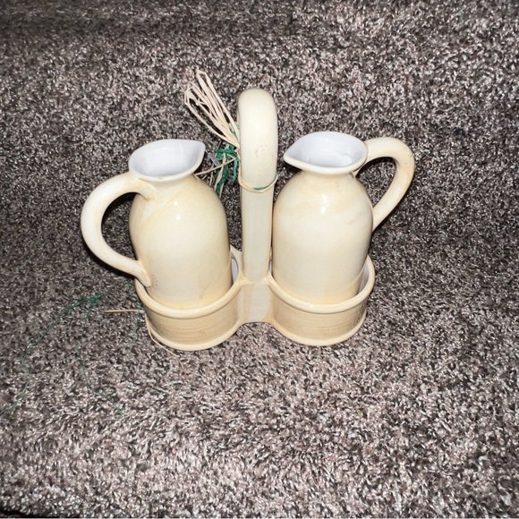 Vintage Herbal Vinger And Oil Cruet Set Herbal Gardens Kate Mawdsley - Picture 3 of 4